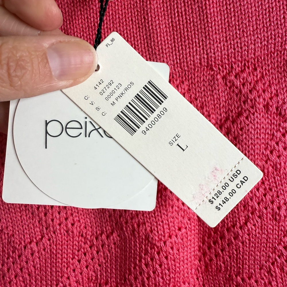 NWT Anthropologie Peixoto Leni Knit Midi Skirt Pink Sz Large - Picture 8 of 11